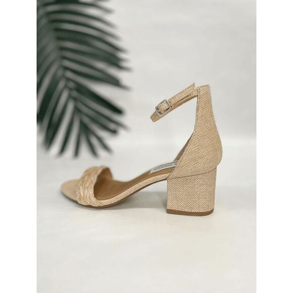 Steve Madden Women's Irenee Two-Piece Block-Heel Sandals - Raffia 5M - Picture 3 of 7